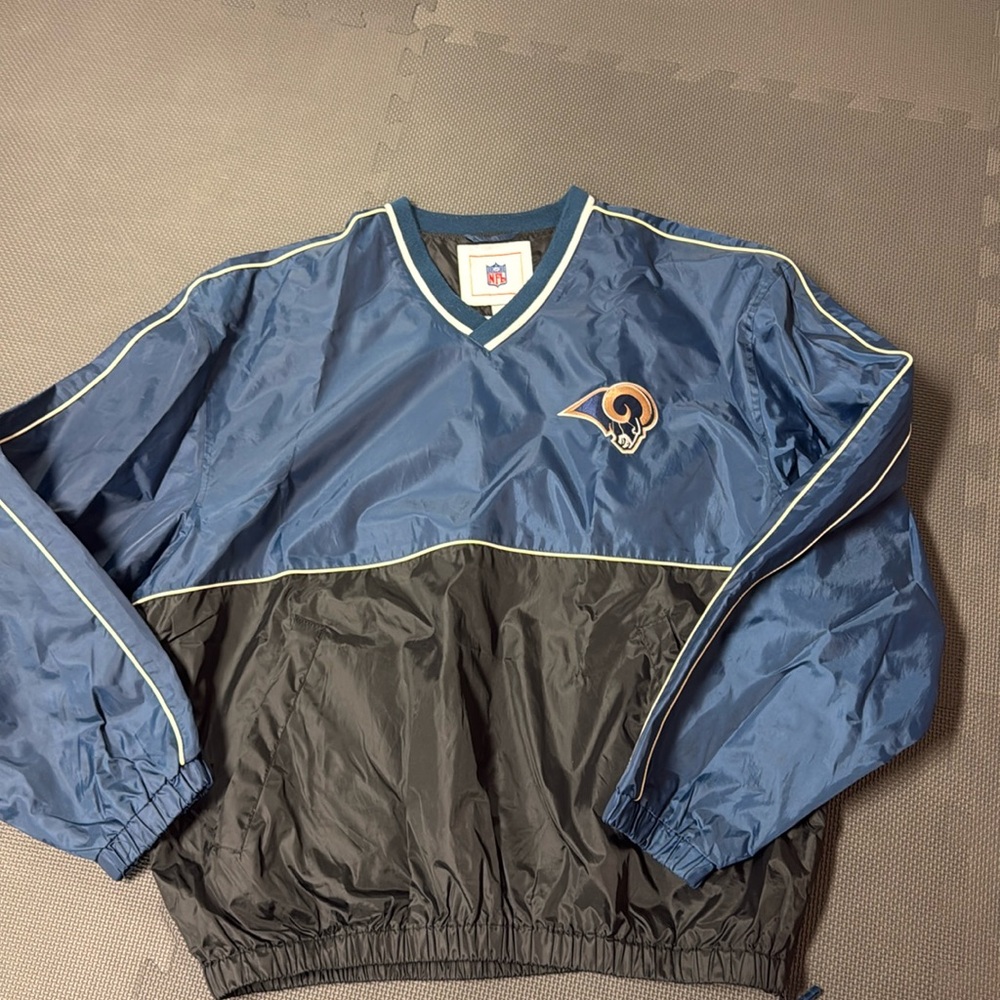 Vintage St. Louis RAMS pullover parka with side zipper